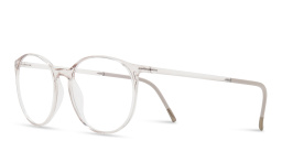 Shop Silhouette Round Eyeglasses in Clear online.