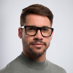 Emporio Armani Rectangle Eyeglasses in Black – Product Photo 6
