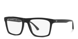 Emporio Armani Rectangle Eyeglasses in Black – Product Photo 2