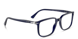 Shop PERSOL Rectangle Eyeglasses in Cobalto online.