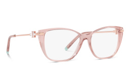 TIFFANY Butterfly Eyeglasses in Peach Transparent – Product Photo 4