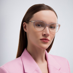 Shop TIFFANY Butterfly Eyeglasses in Beige online.