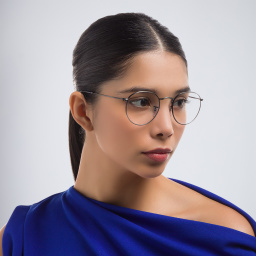 Shop Ray-Ban Round Metal Unisex Eyeglasses in Gunmetal online.