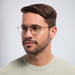 Shop Ray-Ban Round Metal Unisex Eyeglasses in Gunmetal online.