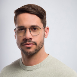 Shop Ray-Ban Round Metal Unisex Eyeglasses in Gunmetal online.