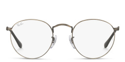 Shop Ray-Ban Round Metal Optics Unisex Eyeglasses in Gunmetal online.