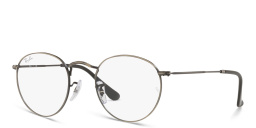 Shop Ray-Ban Round Metal Unisex Eyeglasses in Gunmetal online.