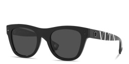 VALENTINO Logo Square Sunglasses in Black – Product Photo 2