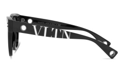 VALENTINO Logo Square Sunglasses in Black – Product Photo 3