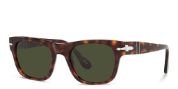 Shop PERSOL Unisex Rectangle Sunglasses in Havana online.