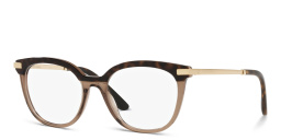 Dolce & Gabbana Round Eyeglasses in Havana /Transparent Brown – Product Photo 2