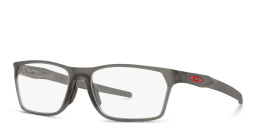 Oakley Hex Jector Wide Rectangle Eyeglasses in Satin Grey Smoke – Product Photo 2
