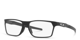 Shop Oakley Wide Rectangle Eyeglasses in Rubber Black online.