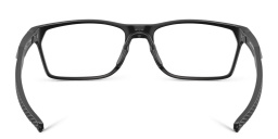 Shop Oakley Wide Rectangle Eyeglasses in Rubber Black online.