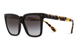 VALENTINO Square Sunglasses in Black – Product Photo 4