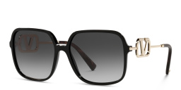 VALENTINO Oversized Square Sunglasses in Black – Product Photo 2