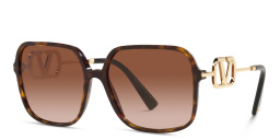 VALENTINO Oversized Square Sunglasses in Havana – Product Photo 2