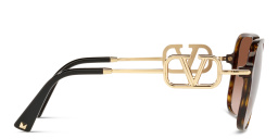 VALENTINO Oversized Square Sunglasses in Havana – Product Photo 3
