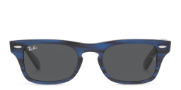 Ray-Ban Junior Kids Rectangle Sunglasses in Striped Blue – Product Photo 1