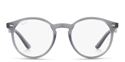 Shop Ray-Ban Junior Kids Round Eyeglasses in Opal Blue online.