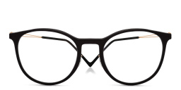 MONOGRAM Round Eyeglasses in Black – Product Photo 1