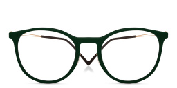 Round Eyeglasses من مونوجرام بلون أخضر - صورة المنتج 1