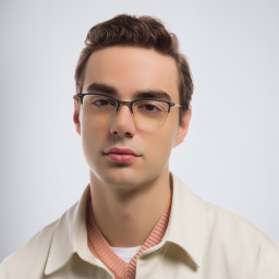 Shop MONOGRAM Half Rim Square Eyeglasses in Black online.