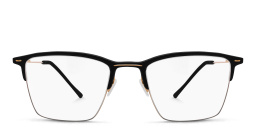 Half Rim Square Eyeglasses من مونوجرام بلون أسود - صورة المنتج 1