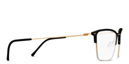 Shop MONOGRAM Half Rim Square Eyeglasses in Black online.