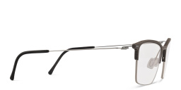 نظارة طبية مربعة بنصف إطار من مونوجرام بلون رمادي - صورة المنتج 3