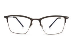 MONOGRAM Half Rim Square Eyeglasses in Grey – Product Photo 1