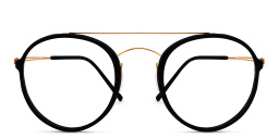 Shop MONOGRAM Unisex Round Eyeglasses in Black online.