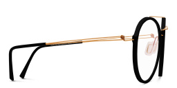 Shop MONOGRAM Unisex Round Eyeglasses in Black online.