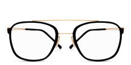 MONOGRAM Unisex Square Eyeglasses in Black Gold – Product Photo 1