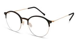 MONOGRAM Unisex Half Rim Round Eyeglasses in Black – Product Photo 2
