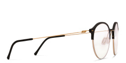 MONOGRAM Unisex Half Rim Round Eyeglasses in Black – Product Photo 3