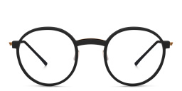 MONOGRAM Unisex Round Eyeglasses in Black Gold – Product Photo 1