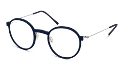 Shop MONOGRAM Unisex Round Eyeglasses in Blue online.