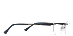 Shop EYE'M Rimless Wide Rectangle Eyeglasses in Gunmetal online.