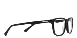 Shop EYE'M Wide Rectangle Eyeglasses in Black online.