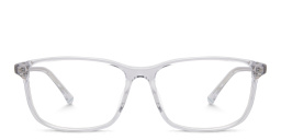 EYE'M Wide Rectangle Eyeglasses in Clear – Product Photo 1