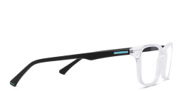 Shop EYE'M Wide Rectangle Eyeglasses in Transparent online.