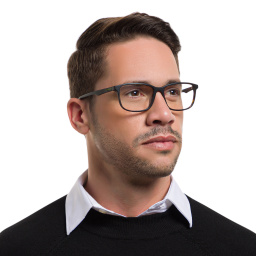 EYE'M Wide Rectangle Eyeglasses in Havana – Product Photo 6