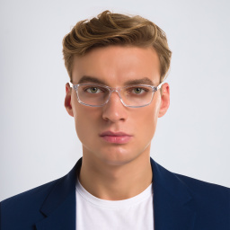 Shop EYE'M Rectangle Eyeglasses in Clear online.