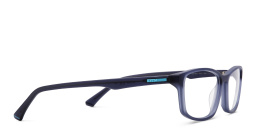 EYE'M Rectangle Eyeglasses in Blue – Product Photo 3