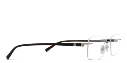 Shop EYE'M Rimless Wide Rectangle Eyeglasses in Gold online.