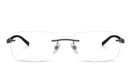 Rimless Wide Rectangle Eyeglasses من EYE'M بلون رصاصي - صورة المنتج 1