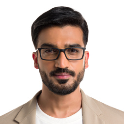 EYE'M Rectangle Eyeglasses in Black – Product Photo 5
