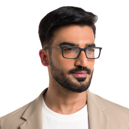 EYE'M Rectangle Eyeglasses in Black – Product Photo 6