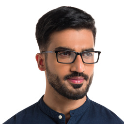 نظارة طبية بإطار مستطيل من EYE'M بلون أسود وأزرق - صورة المنتج 5